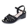 Fashion AIYUQI Women's Sandals Big Size New Summer Wedges Women's Sandals Roman Water Drill Pure Color Casual Mother Sandals Ladies