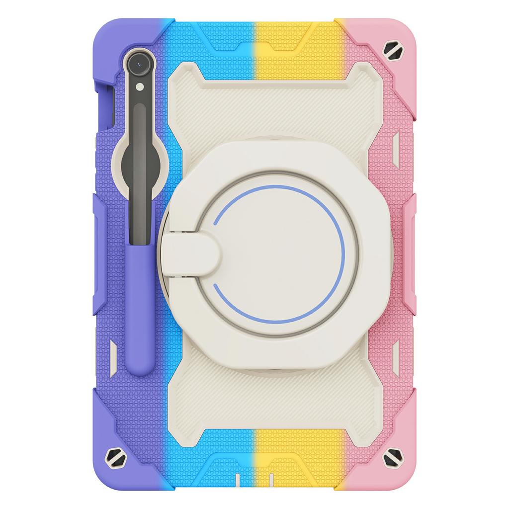 Kickstand Case for Samsung Galaxy Tab S10 Lite/S9 FE/S9 PC + Silicone Shockproof Rugged Tablet Cover