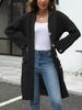 2024 Autumn/Winter V-neck Knitted Cardigan: European & American Women's Loose Solid Color Sweater Fashion.
