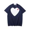 Correct version Japanese summer new Kawakubo hollow small love embroidered men's and women's street loose short-sleeved T-shirt