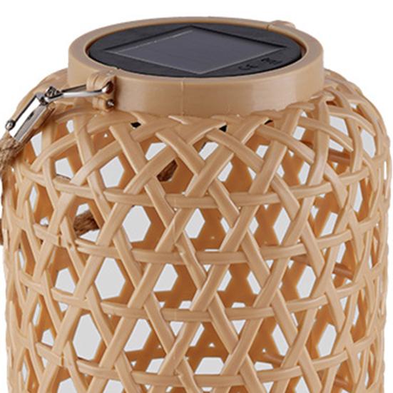 Солнечная тканая лампа Мягкое освещение IP65 Водонепроницаемый Автоматическое включение/выключение Перезаряжаемый Простота установки Бамбуковый подвесной солнечный светильник Садовый декор