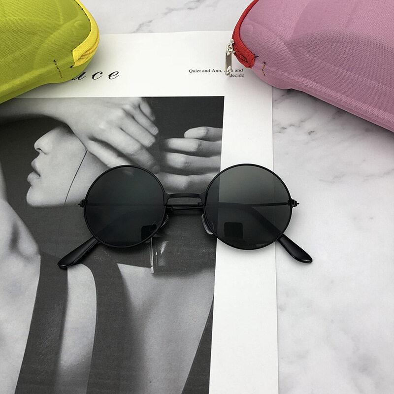 Fashion Children's Round Frame Sunglasses Male Baby Color Film Reflective Round Prince Glasses Trendy Female Child Sunglasses