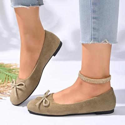 Обувь для женщин 2025 года, новые неглубокие женские туфли на плоской подошве, модные туфли с бабочкой и узлом большого размера, легкие, лаконичные, удобные, повседневные туфли на плоской подошве