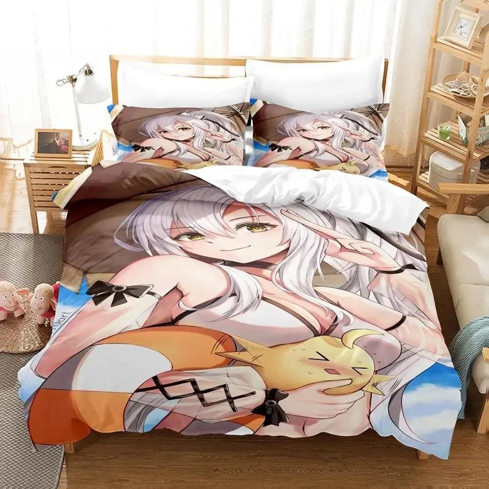 3D-принт аниме Azur Lane комплект постельного белья односпальный двуспальный двуспальный двуспальный комплект для взрослых и детей спальня пододеяльник комплект простыней