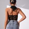 Transparent Lace Camisole Mesh Fishbone Corset Camisole Sweet Lace Flower Corset  Travel