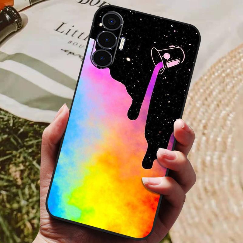 Чехол для Tecno Pova 3 Pova Neo Мягкий силиконовый задний чехол для Tecno Pova Neo LE6 Чехлы Чехол Pova3 PovaNeo Чехол для телефона Coque