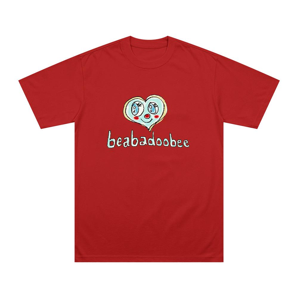 Футболка Beabadoobee с глазами-сердечками Мужская Женская Хип-Хоп Мода Поп-Музыка Футболка Повседневная Хлопок Короткий Рукав Футболка Топ Свободная Уличная Одежда
