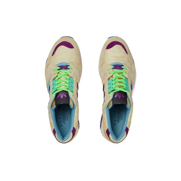 Gucci X Adidas Originals ZX 8000 GG Кроссовки с монограммой Бежевые 721936 AAA9C 9341
