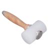Leather Carving Hammer White T Shaped Nylon Leather Stamping Hammer Wooden Handle DIY Leather Stamp