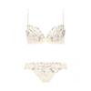 AMOSTYLE Очаровательный гламур Тонкая линия Бюстгальтер Шорты Комплект Мраморный шов M015 E70M Размер & (белый)