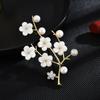 Chinese Style Retro Fritillary Freshwater Pearl Plum Blossom Brooch Fashionable And Elegant High-End Corsage Women'S Suit Accessories