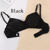 Women's Glossy Mulberry Silk Bras Wireless Underwear Ultrathin Silk Bra Comfortable Double-sided