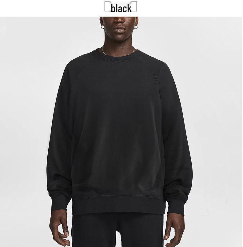 Мужской свитшот с круглым вырезом American Crewneck из плотного материала - Высокое качество, Длинный рукав, Свободный крой