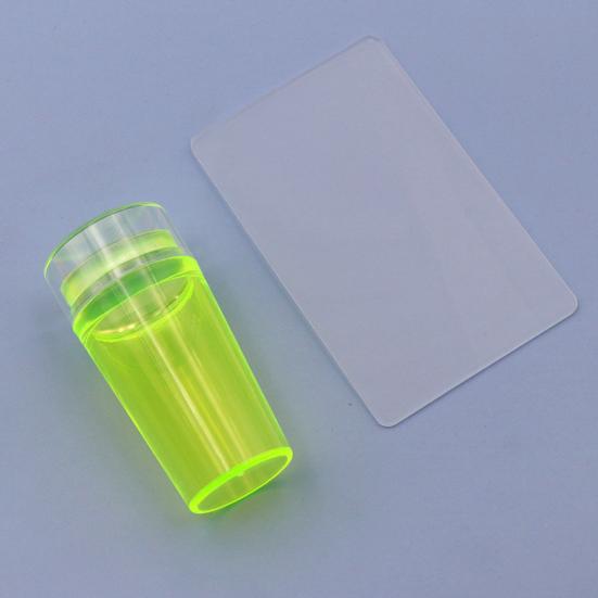 Yousheng Штамп для нейл-арта Односторонний Недеформирующийся Флуоресцентный Силиконовый Штамп для ногтей Скребок Прозрачный Инструмент для маникюра