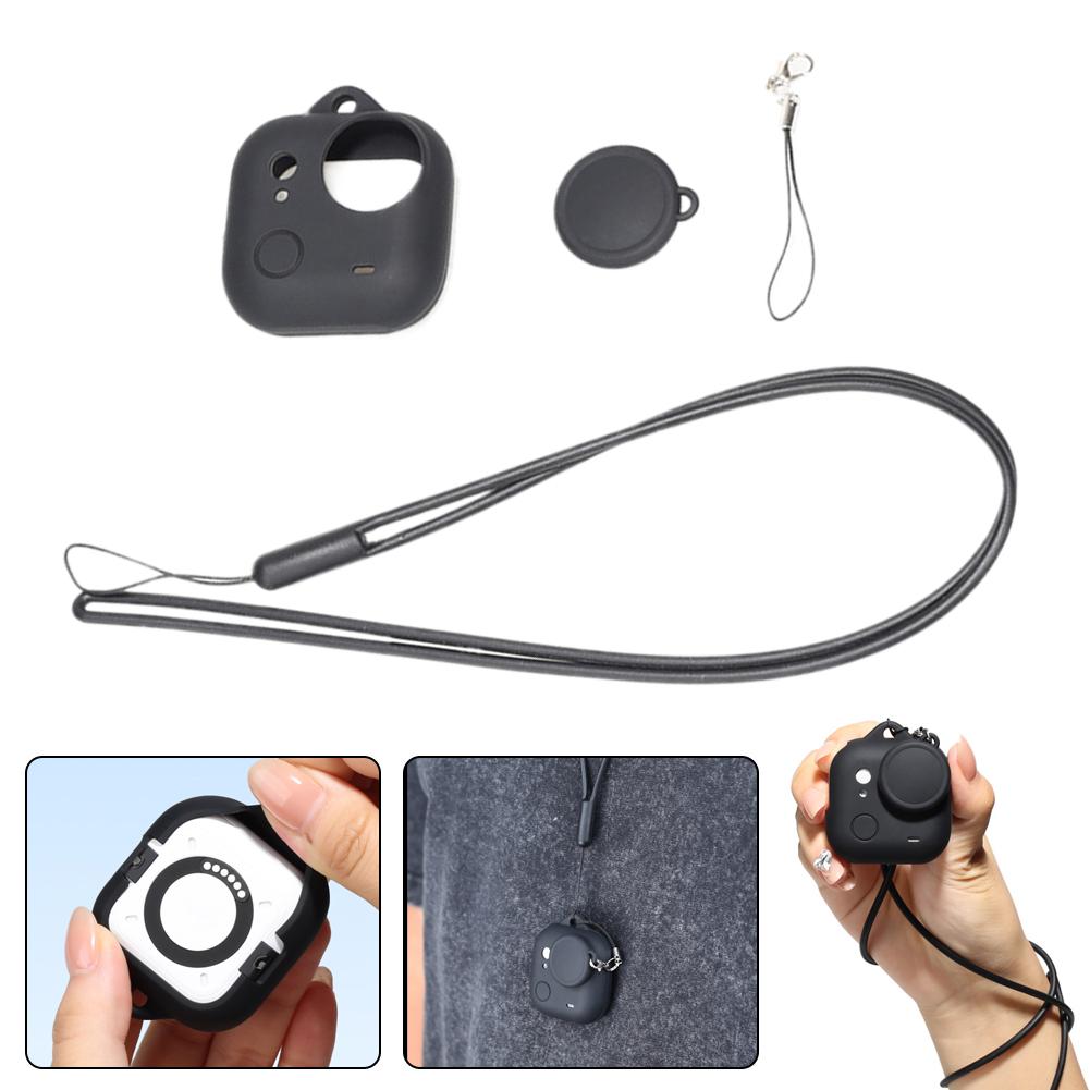 Силиконовый защитный чехол для Insta360 GO Ultra с крышкой для объектива и ремешками против потери, защитный аксессуар для спортивной камеры-миниатюры