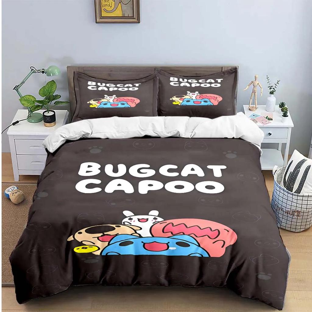 Модный мультяшный набор постельного белья с рисунком B-Bugcat Capoo Пододеяльник Одеяло Роскошный подарок на день рождения Постельные принадлежности