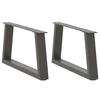 VidaXL V-shaped Coffee Table Legs, 2 Pieces, Anthracite, 60 X (30-31,3) Cm, Steel 4012534