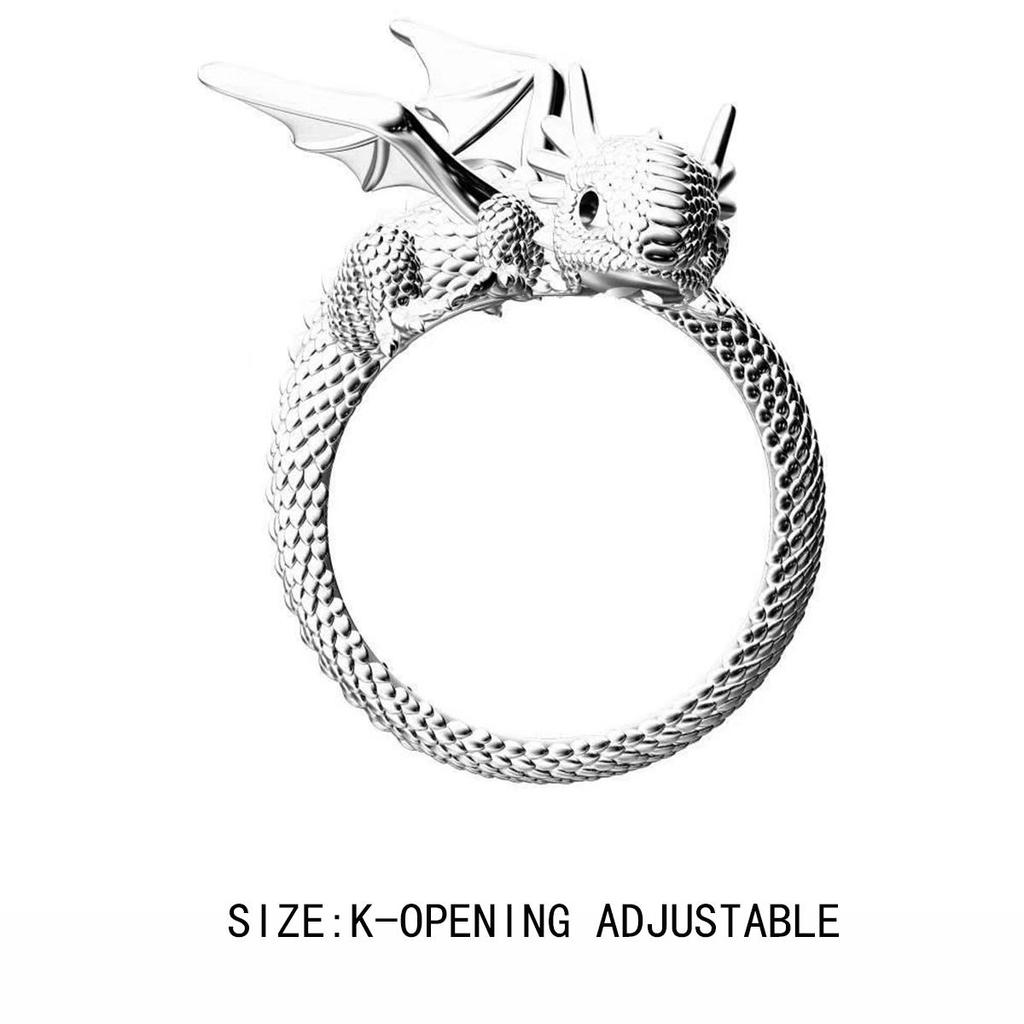 Кольцо с изображением дракона и животного, симпатичное кольцо, женское модное высококачественное кольцо на указательный палец с холодным ветром