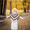 Tourism Ethnic Shawl Knitted Handmade Fringed Cloak Grassland Air-Conditioned Room With Dual-Purpose Cloak Outside