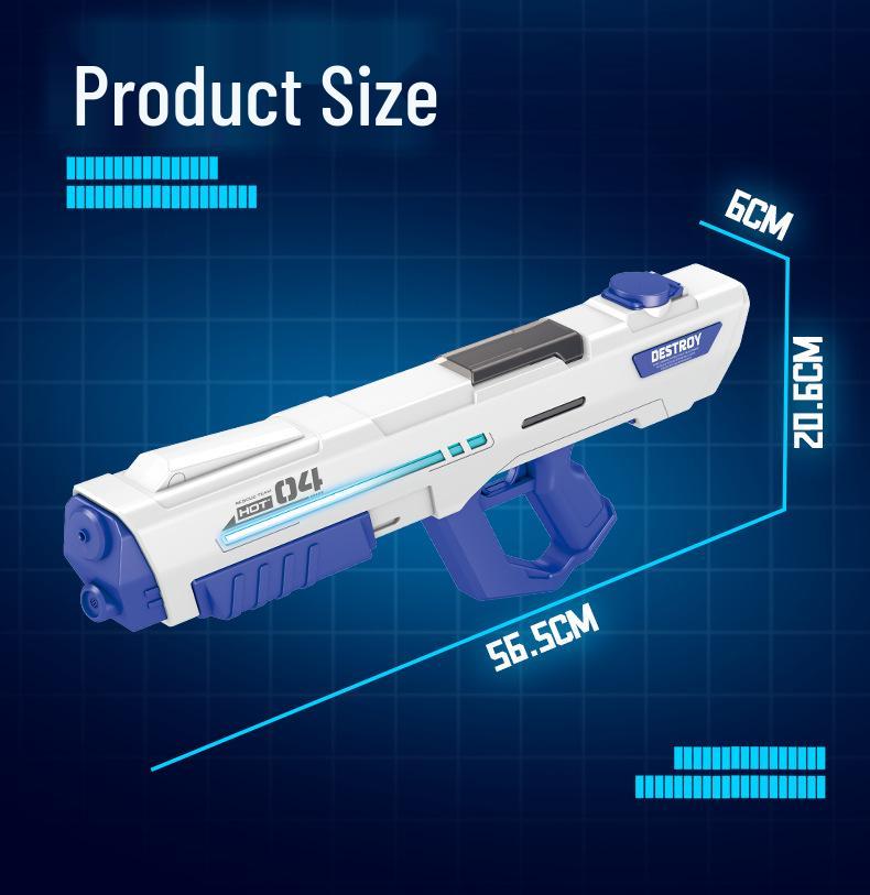 Handheld Continuous Fire Electric Water Gun with Integrated Pulse and Automatic High-Pressure Pumping for Kids