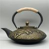 Чугунный чайник «Черное золото с пионами и бамбуком»
