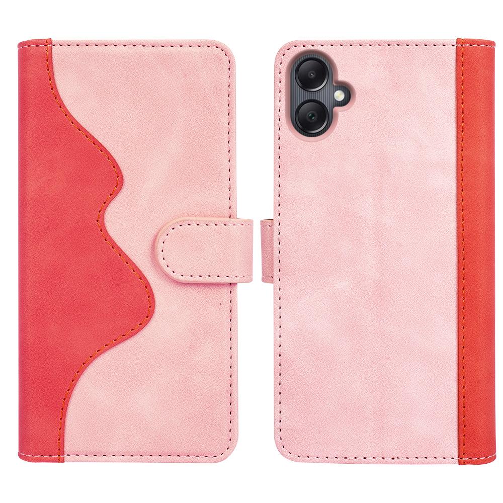 For Samsung Galaxy A06 4G Wallet Case Leather Phone Cover Splicing Color