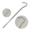 10PCS 18cm Tent Pegs Aluminum Round Tent Stake Alloy Silver Tent Pegs Outdoor Nails Tent Accessories