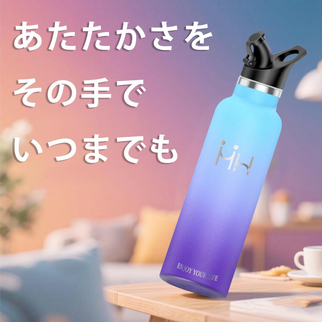 YANGYAO 500ml Vacuum Insulated Water Bottle with Stainless and Wide Keeps Drinks Hot or Suitable for Carbonated Suitable for Kids and and Seamless