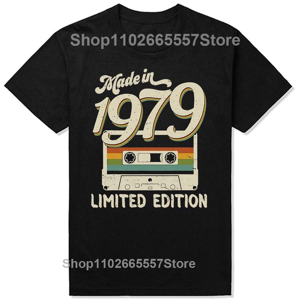 Сделано в 1979 году Ограниченная серия 45 лет потрясающей жизни Футболки Подарки Хлопок Летние Футболки Топы Унисекс Короткий рукав Футболка
