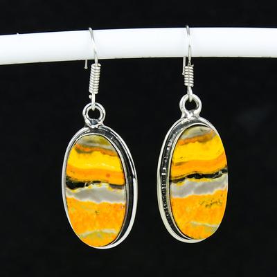 Натуральные старинные серьги Bumble Bee, серебряные серьги 925 пробы, серьги-подвески Boho Silver Jewelry, подарки для Wadding, подарки для нее