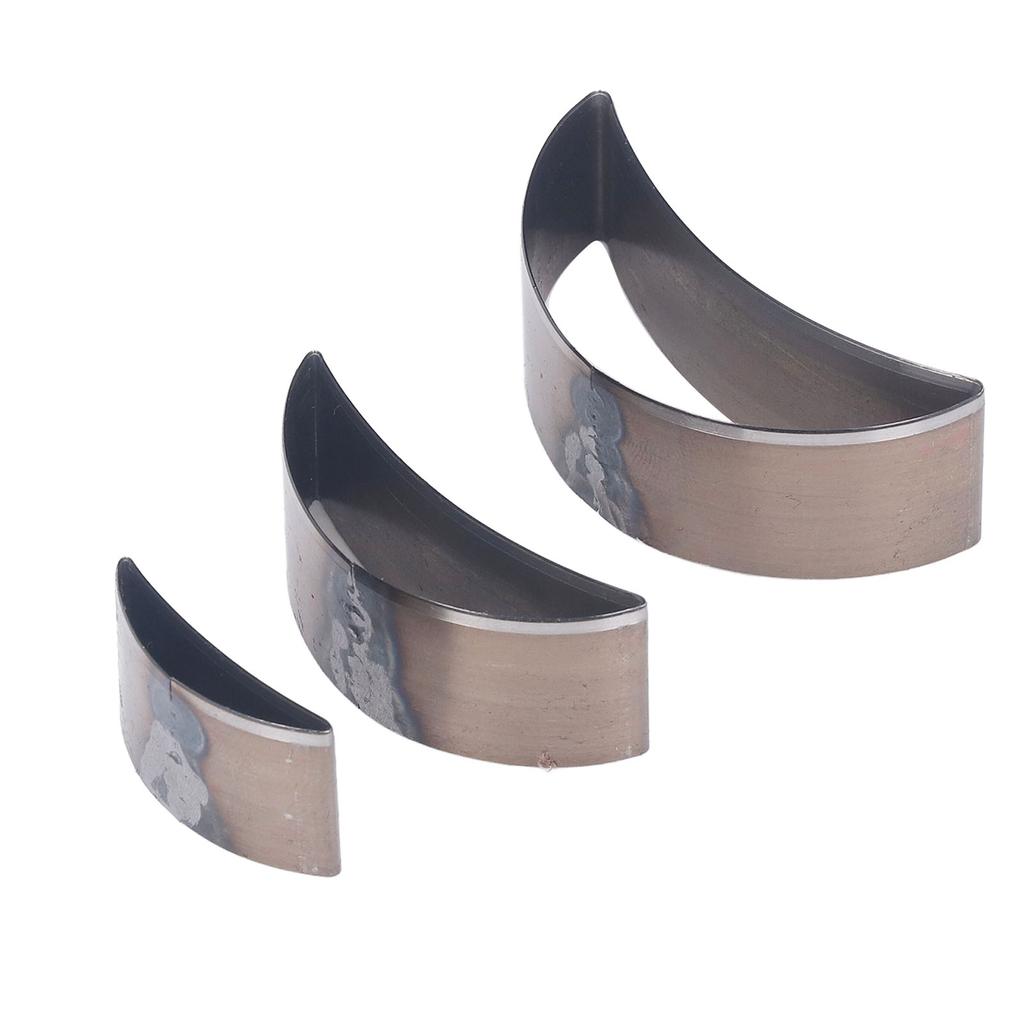 Набор из 3 штук вырубных штампов из легированной стали в форме полумесяца, полые пробойники для ткани, глины, кожи