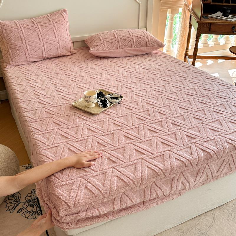 1 шт. простыня на резинке зимняя простыня однотонный покрывало теплое постельное белье эластичные чехлы для матрасов sabanas para cama (Нет наволочки)