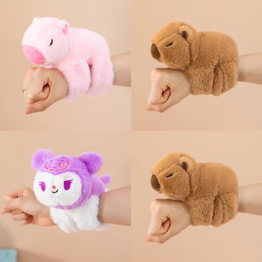 Soft And Cuddly Cartoon Animal Plush Capybara Slap Bracelet For Children
