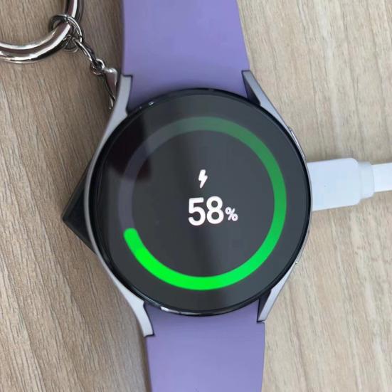 Беспроводное зарядное устройство для часов с брелоком Компактное мини портативное быстрозарядное зарядное устройство для часов SamsungGalaxy Watch 3/4/5/6