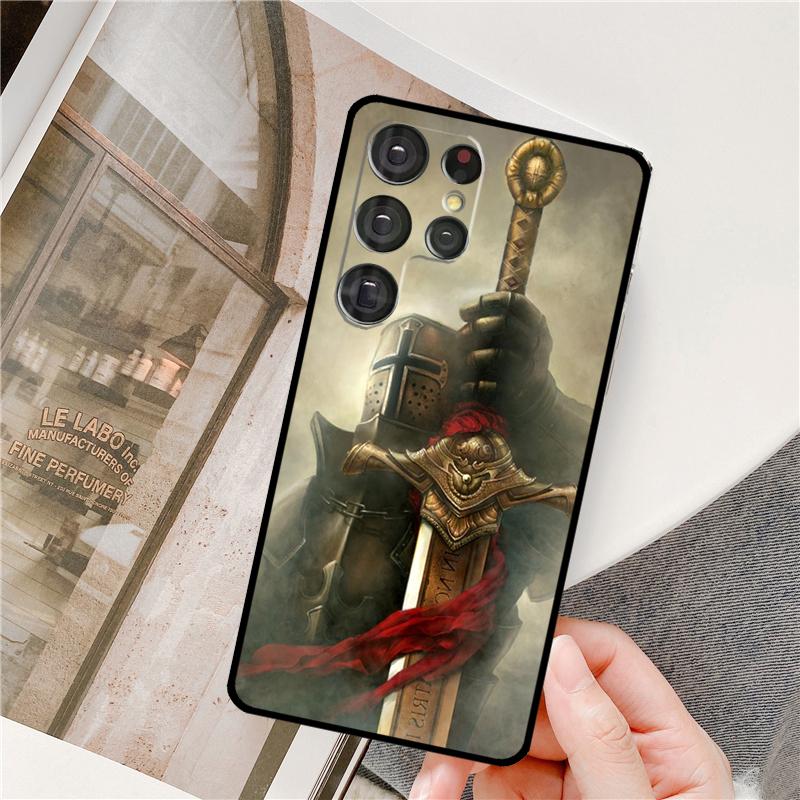 Templar Knight For Samsung Galaxy S22 Ultra S21 Ultra Note 20 S20 FE S8 S9 S10 Note 10 Plus Phone Case