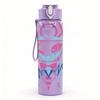1PC Colorful Graphic 750ml sports water bottle leakproof straw lid outdoor office home