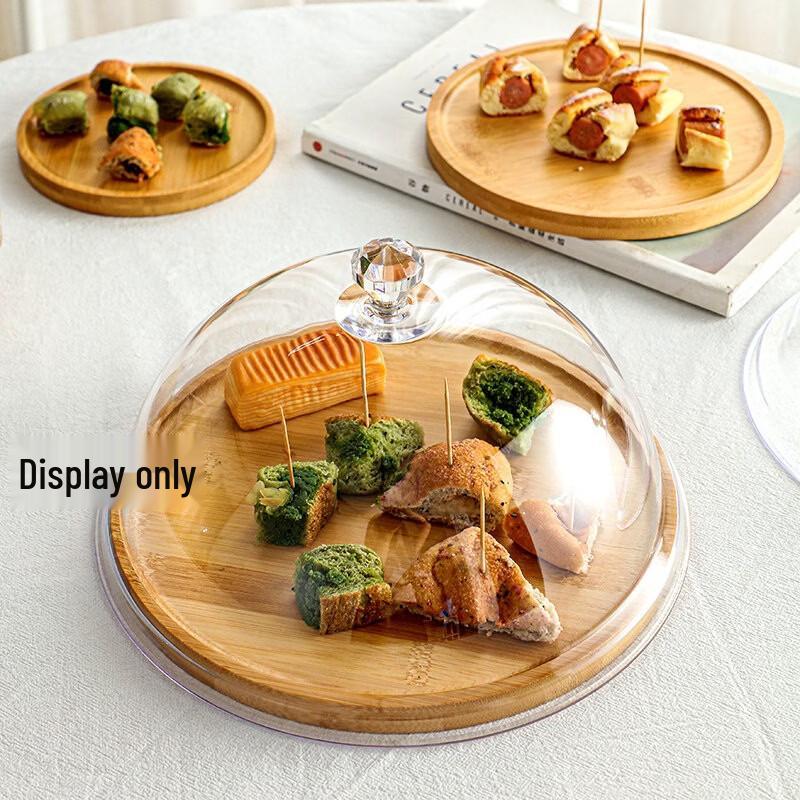 Rotatable Food Display Platter with PC Dust Cover