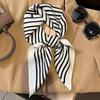 Luxury Brand Silk Square Plaid Scarf Women Satin Neck Hair Tie Band Soft Work Neckerchife 2021 NEW Hijab Head Female Foulard