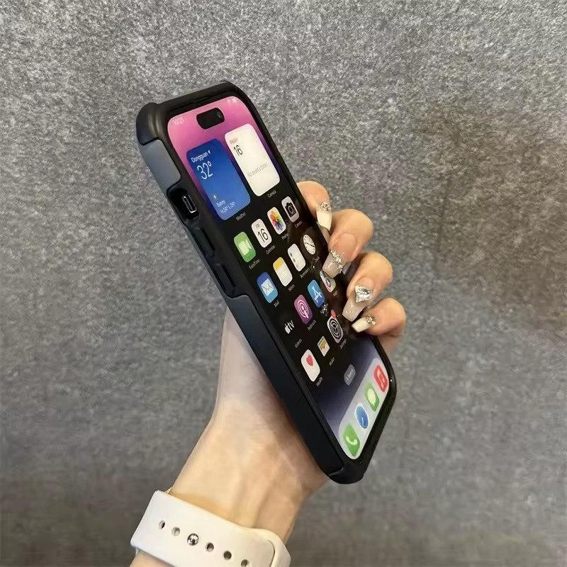 Роскошный градиентный цветной противоударный чехол для телефона iPhone 11 12 13 14 15 16 Pro Max Plus бампер задняя крышка чехлы