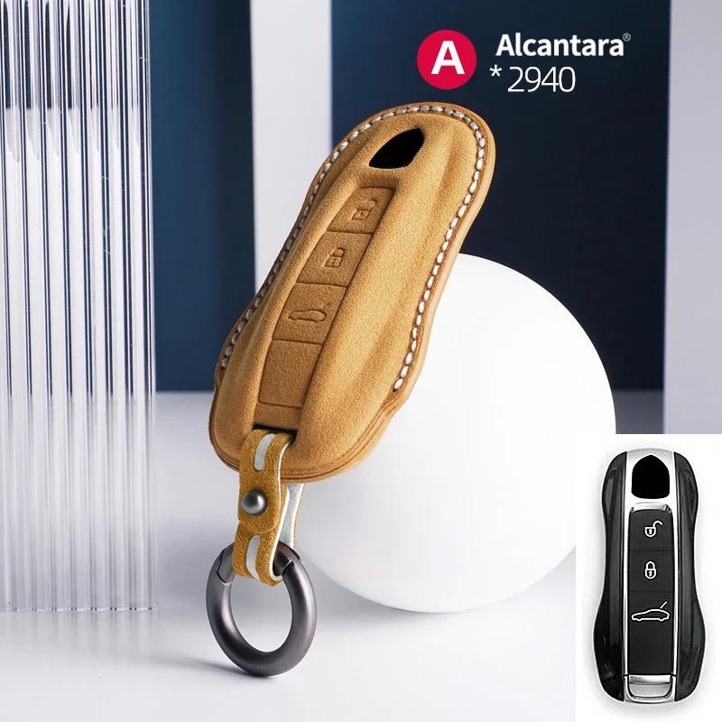 AABKR1 Car Key Bag Case Cover For Porsche Panamera Spyder Carrera Macan Cayman Cayenne 911 970 981 991 Car Key Cover Accessories