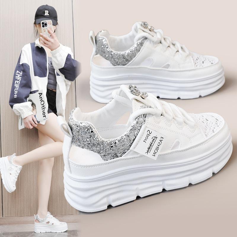 Fashion Women Fashion Sandals 2024 Summer New Breathable Hollow Out Platform Casual Shoes Designer Trend Increase Flat Shoe Mujer Verano