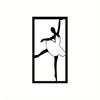 1pc Ballerina Metal Wall Art Rectangle Ballet Dancer Wall Decor Elegant Home & Room Hanging Stylish Dancer Metal Art Decoration