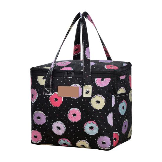 Сумка для обеда, удобная для переноски, теплоизоляционная, полиэстеровая, универсальная термосумка большой емкости для кемпинга