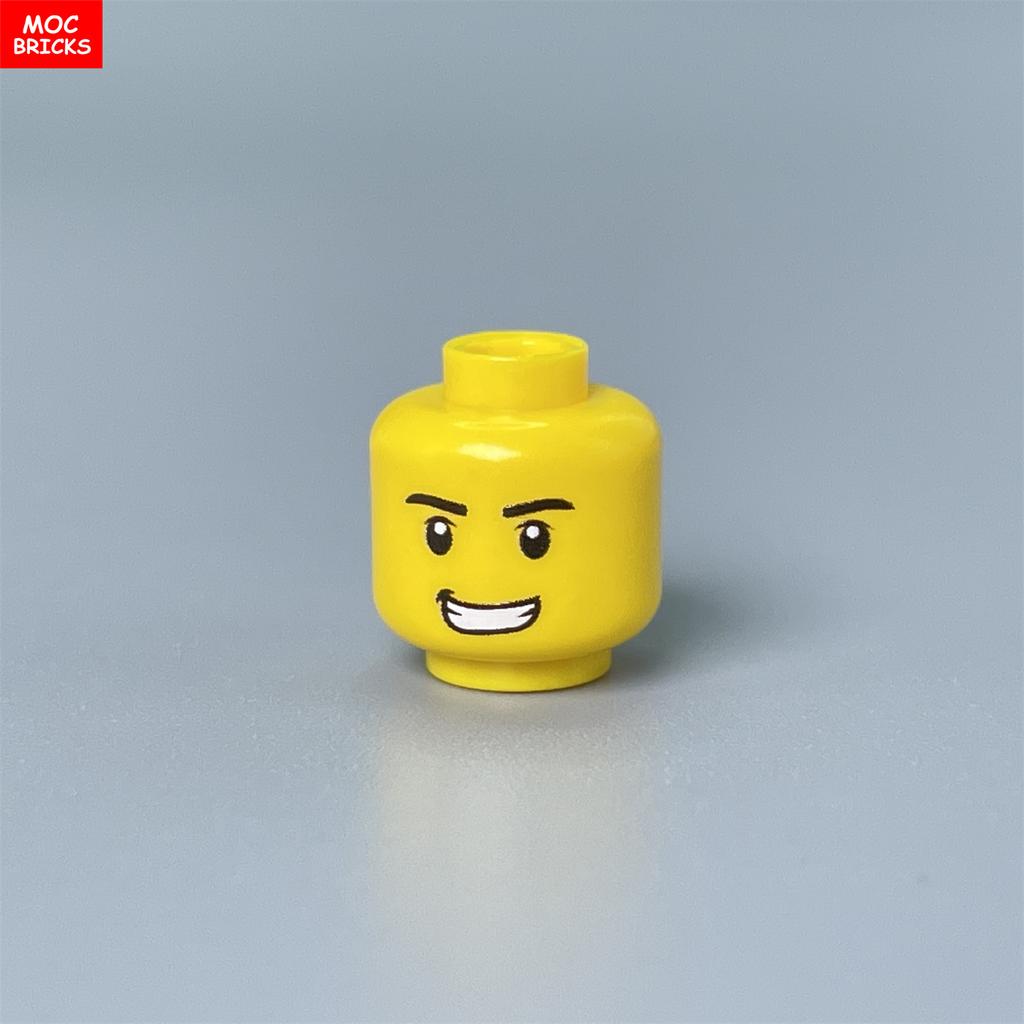 Нетоксичные Moc Кирпичи Печатная Голова Лицо Выражение 4 см Фигурка Часть Тела DIY Образовательные Строительные Блоки Игрушки Для Детей Подарок
