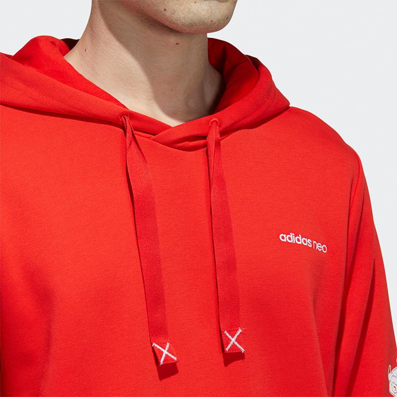 adidas Мужские толстовки Neo Красные с капюшоном Умеренные Обычные GL8084