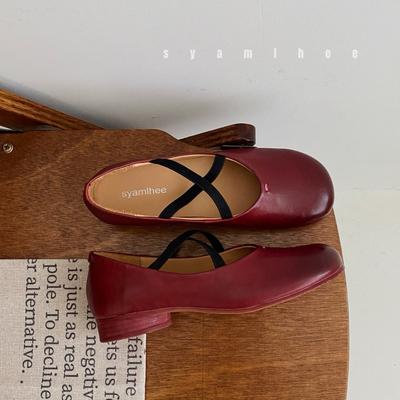 Opalwalk лошадиная кожа настоящая стираная ручной работы ремешок крест-накрест балетки ретро туфли на плоской подошве женские