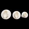 3pcs Food Grade Plastic Cookie Mould DIY Christmas Leaf Shape Baking Tool Fondant Cake Molds
