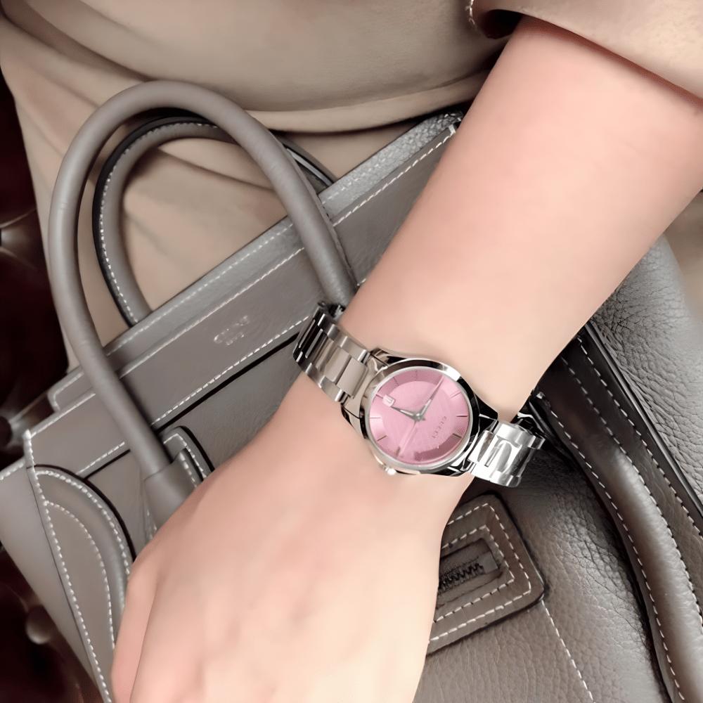 Gucci YA126524 Женские часы G-Timeless с розовым циферблатом