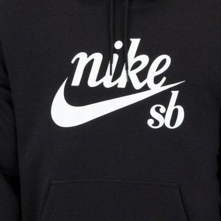 Nike Alphabet Logo Print Long Sleeve Hoodie Men Tops Black CW4383-010