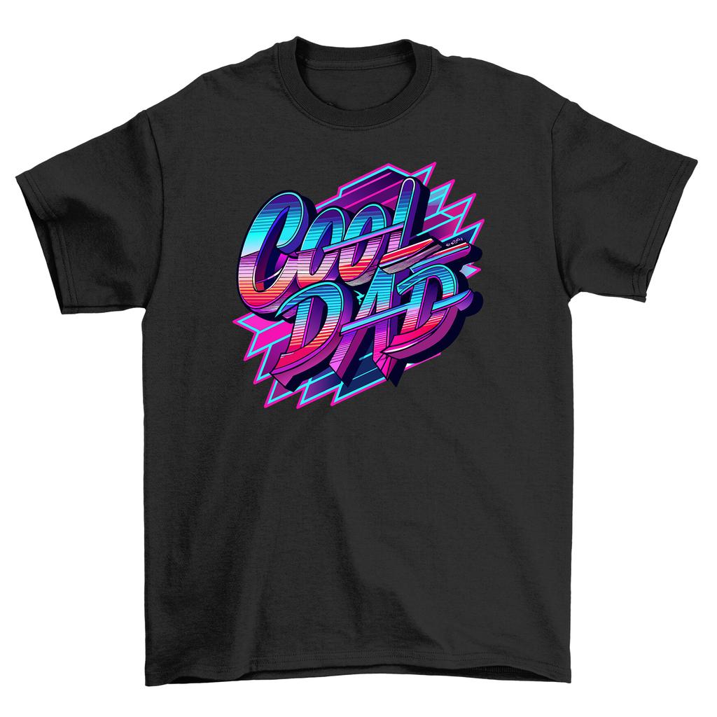 Cool Dad Retro - Funny T-Shirt Mens Womens Tees Top for the Coolest Dads! 100% Cotton, Stylish Design